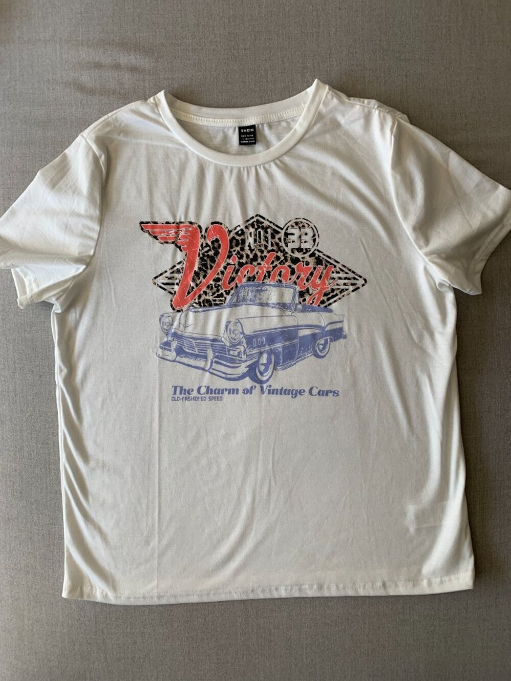 Shein Beige Graphic T-Shirt